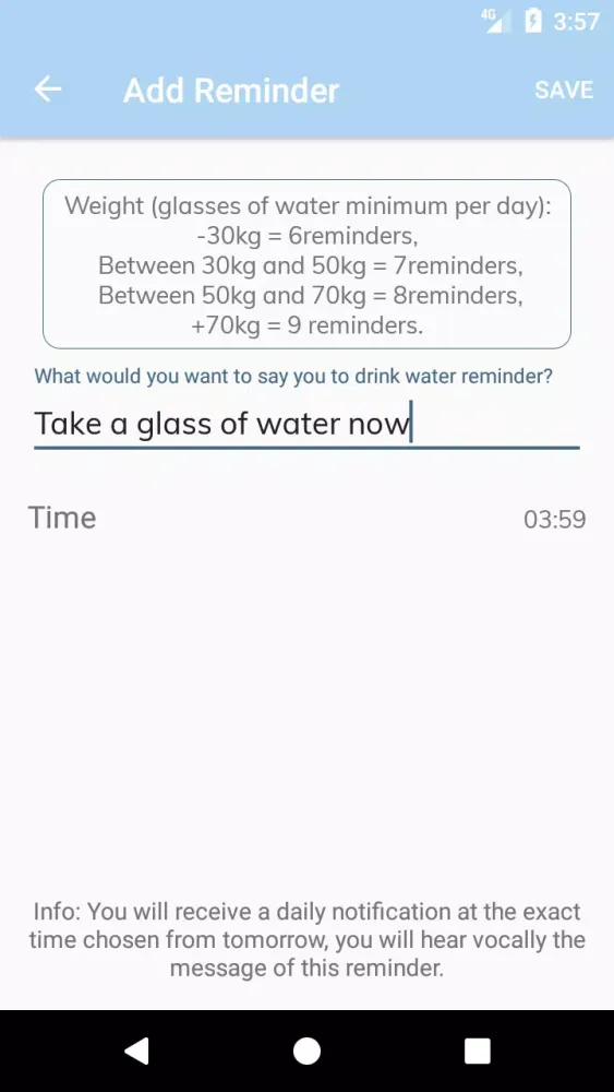 Drink Water Reminder Screenshots