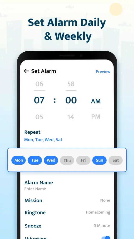 Tangkapan skrin Simple Alarm Clock