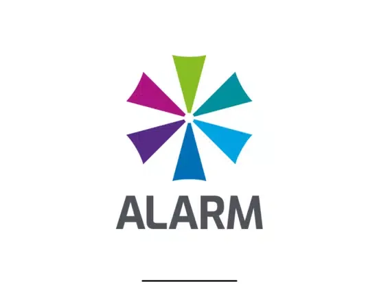 Tangkapan layar ALARM events hub iPad 