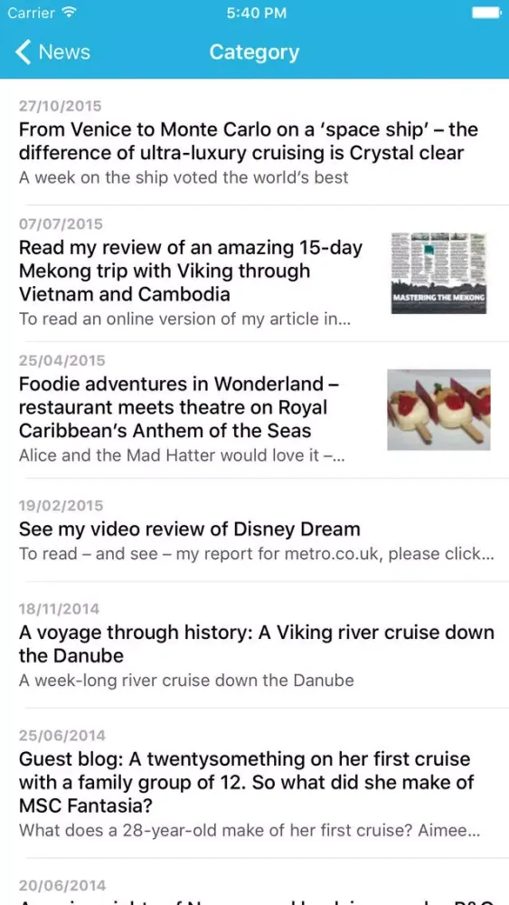Zrzuty ekranu Shipmonk – cruise reviews, new ships and cruise blogging