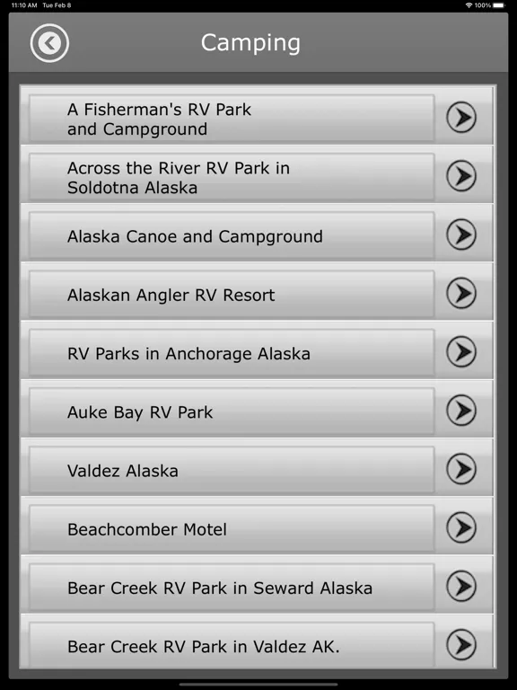 Tangkapan layar Alaska -Camping & Trails,Parks iPad 