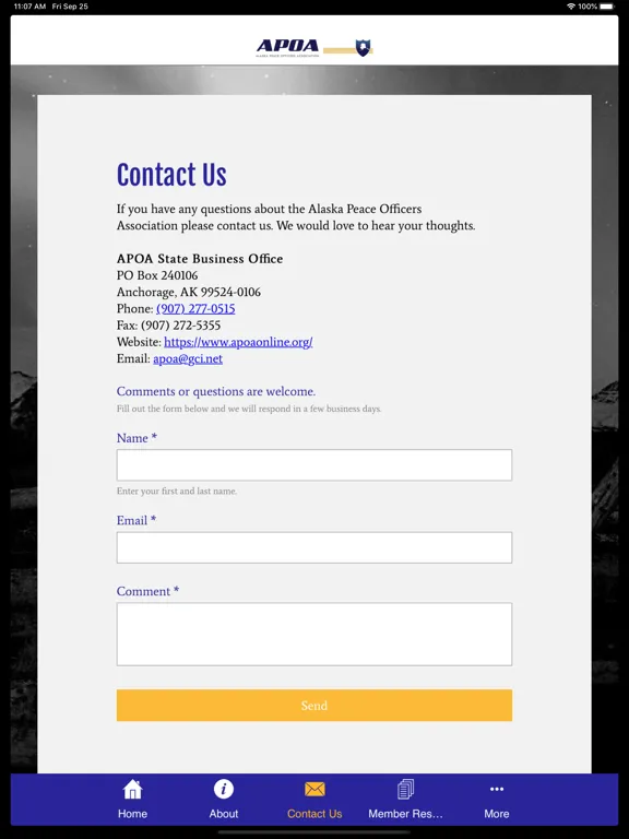 تصاویر Alaska Peace Officers Assoc. iPad 