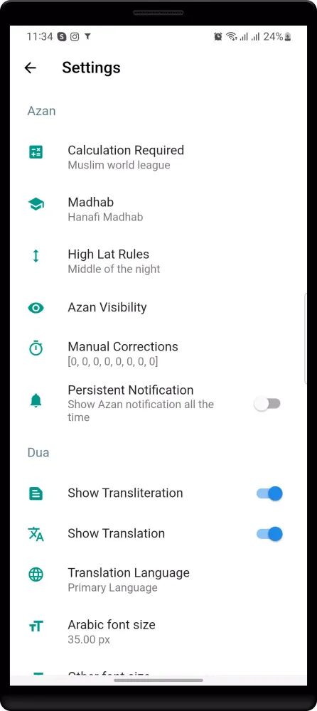 Alazan prayer time and qibla سکرین شاٹس