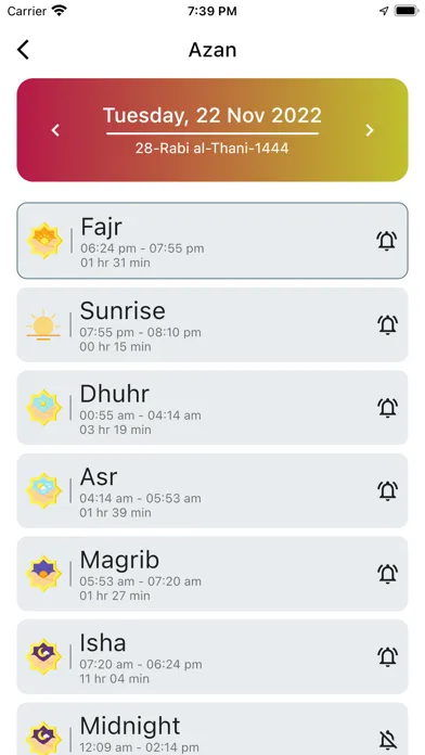Alazan Prayer Times應用截圖