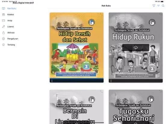 Tangkapan skrin Buku Digital Al Azhar iPad 