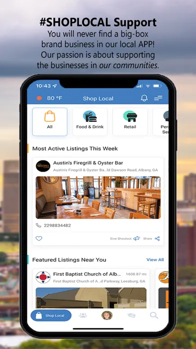 Capturas de tela do Albany Metro Community App
