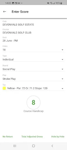 HNA Handicaps & Tournament App 스크린샷