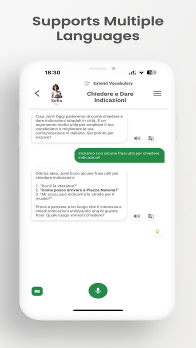Tangkapan skrin Learn Italian AI - ItalicoAI