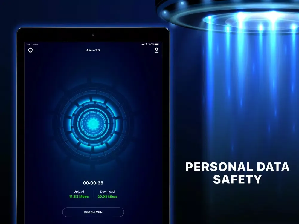 Скриншоты Alien - secure data VPN iPad 