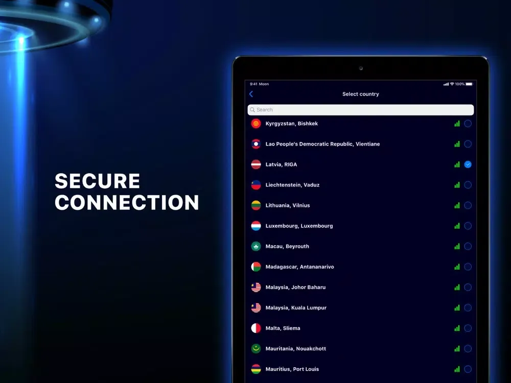 Скриншоты Alien - secure data VPN iPad 