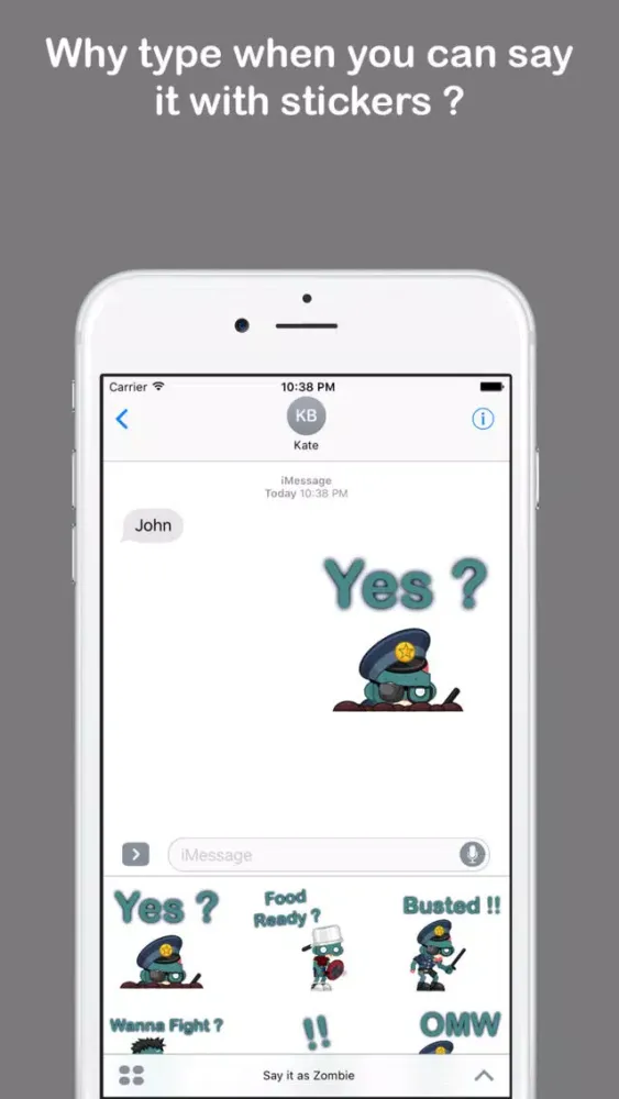 Say it as Zombie Sticker Pack应用截图