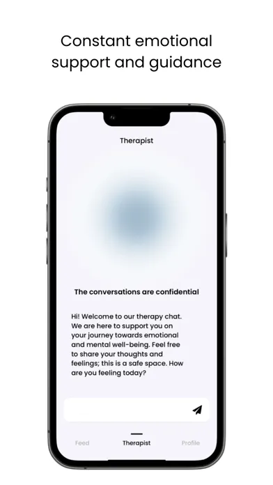 Thoughts: CBT AI therapist Screenshots