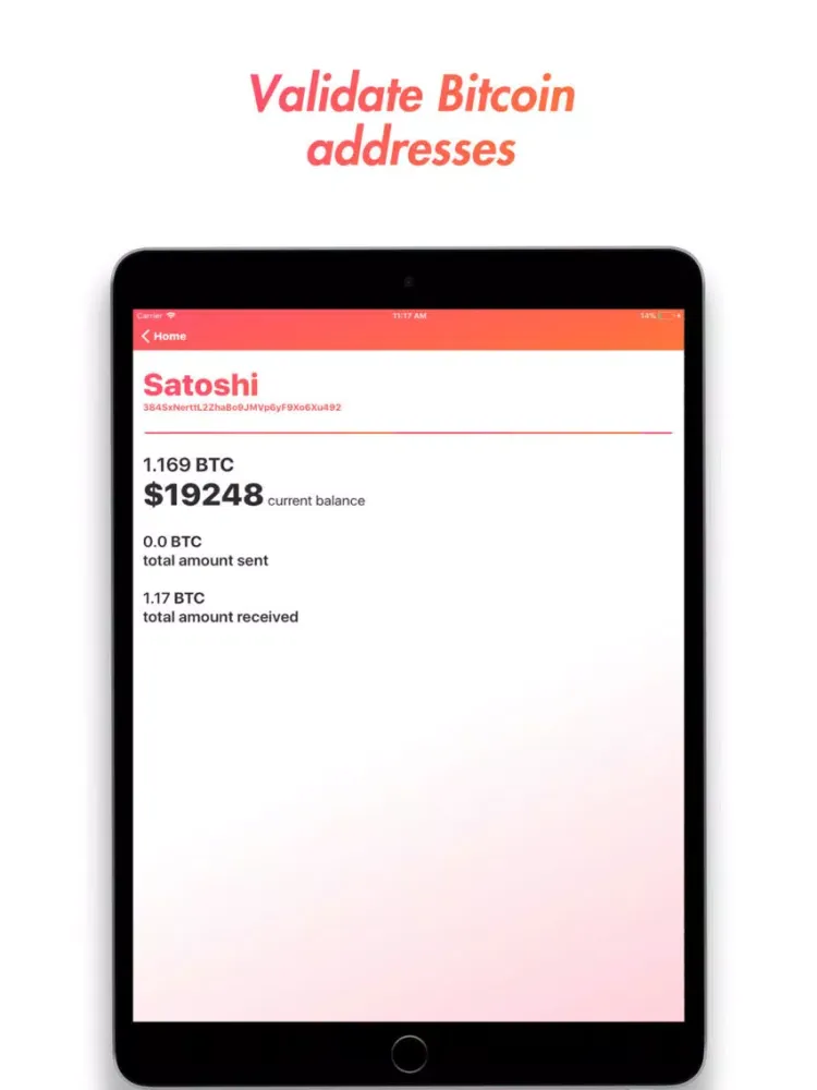 Capturas de pantalla de BitAdd: Save Bitcoin addresses iPad 