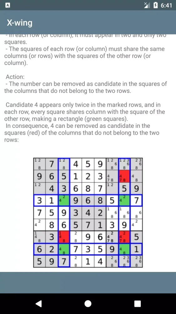 Capturas de tela do Sudoku
