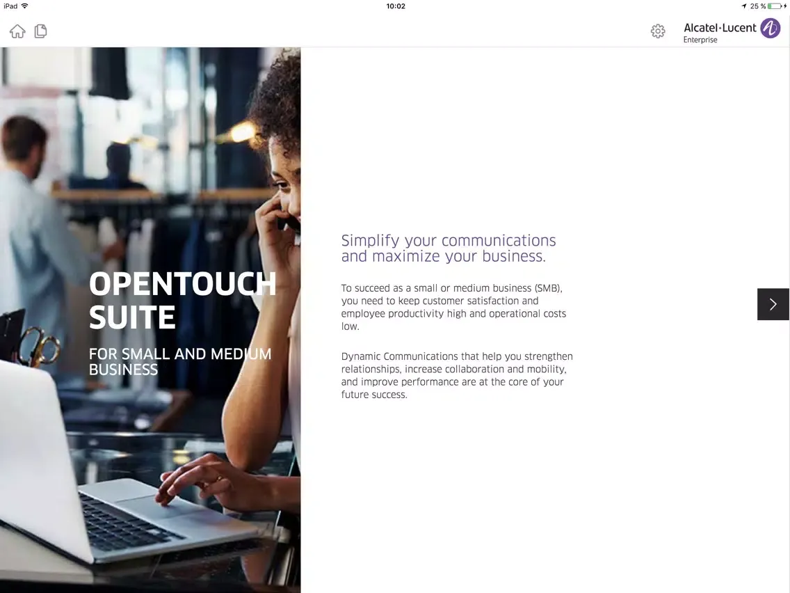 Alcatel-Lucent Enterprise SMB Sales Assistant iPad  Screenshots
