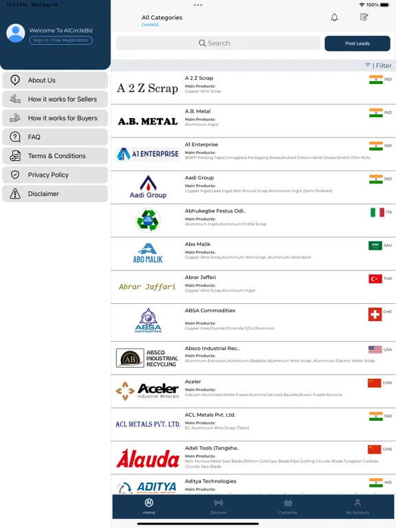 Capturas de tela do AL Biz (formerly AlCircleBiz) iPad 