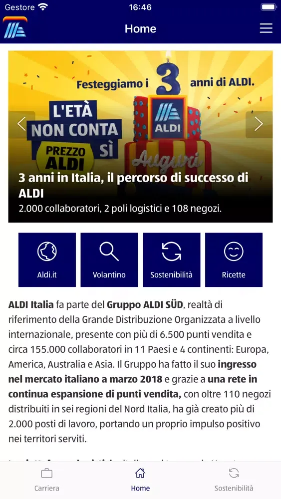 Скриншоты NOI e ALDI