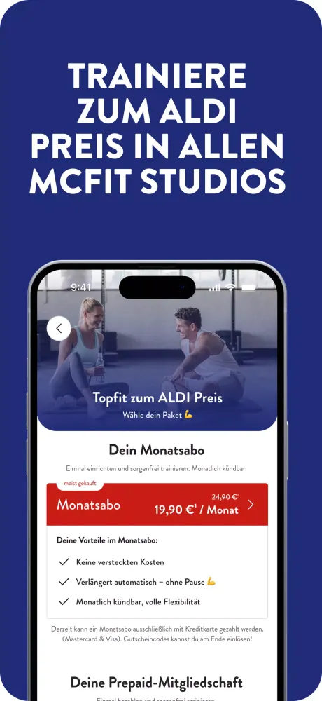 Ảnh chụp màn hình của ALDI SPORTS