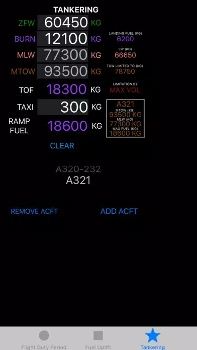 Zrzuty ekranu AviationCalc