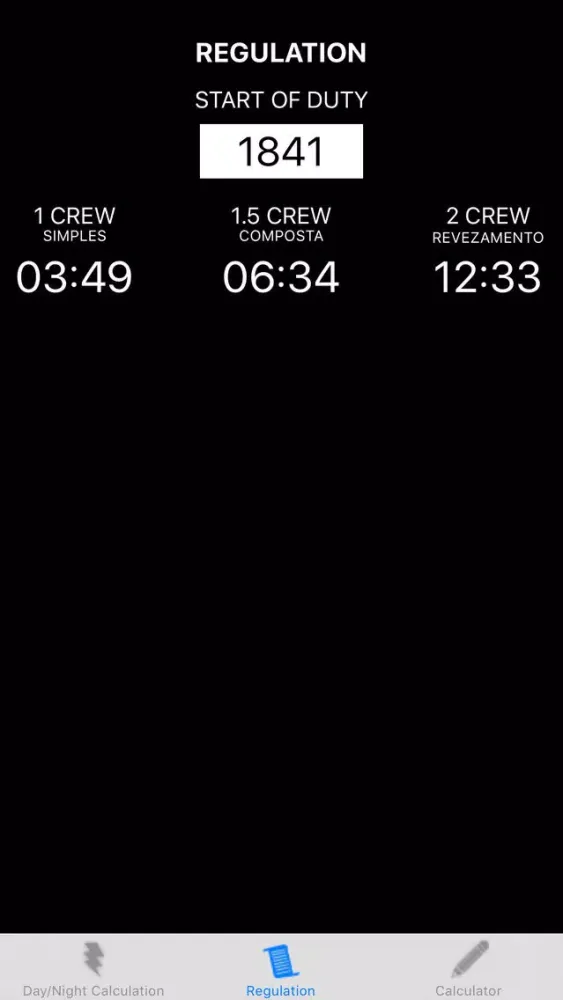 Ảnh chụp màn hình của TimeCalc