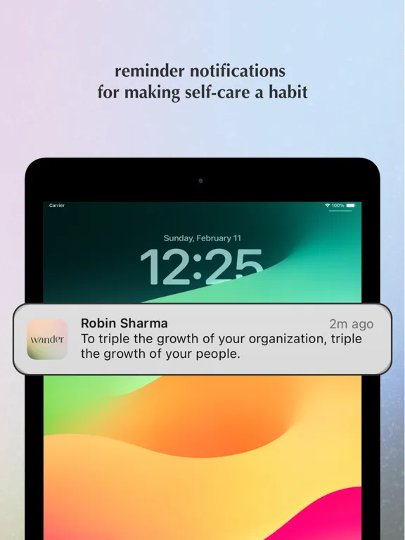 Ảnh chụp màn hình của wander - daily quotes iPad 