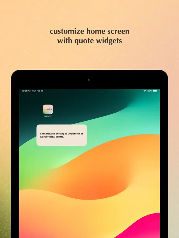Ảnh chụp màn hình của wander - daily quotes iPad 