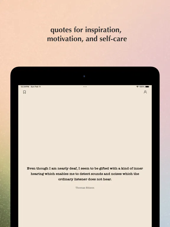 Ảnh chụp màn hình của wander - daily quotes iPad 