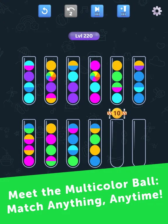 Ảnh chụp màn hình của Ball Sort: Bicolor Twist iPad 