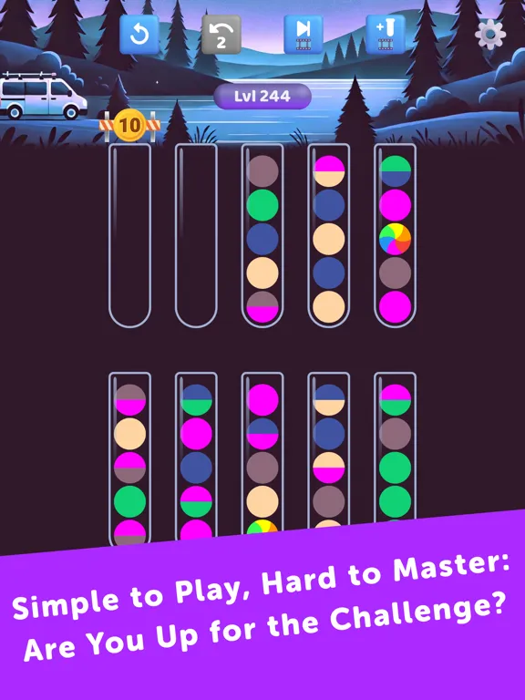 Ảnh chụp màn hình của Ball Sort: Bicolor Twist iPad 