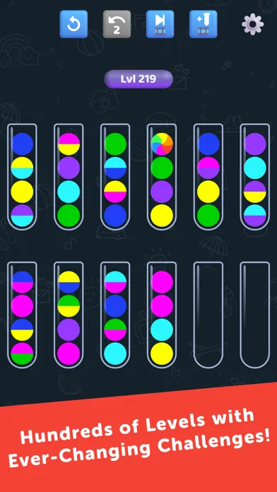 Ảnh chụp màn hình của Ball Sort: Bicolor Twist