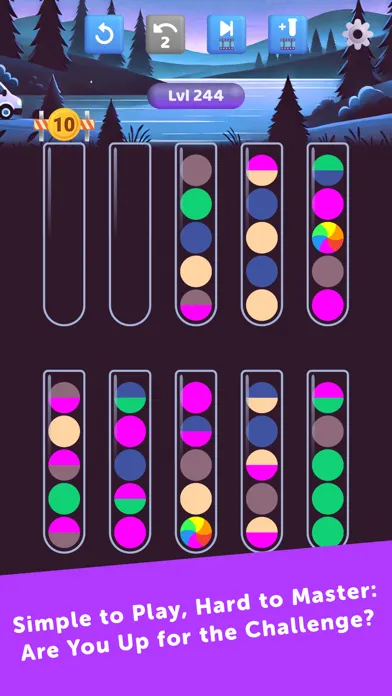 Ảnh chụp màn hình của Ball Sort: Bicolor Twist