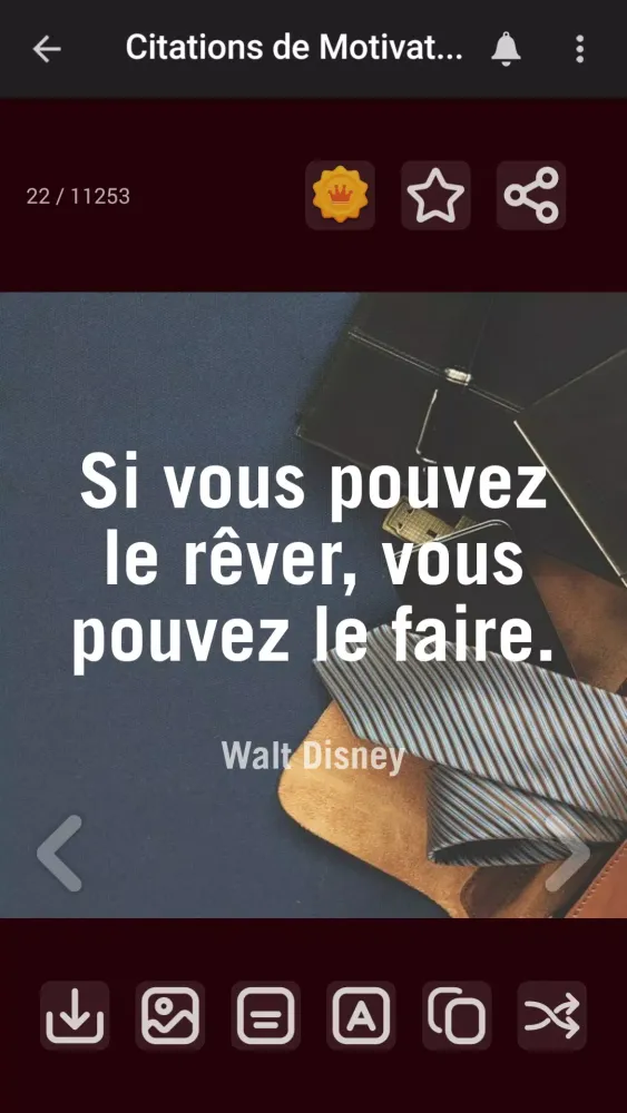 Citations de Motivation Ekran Görüntüleri