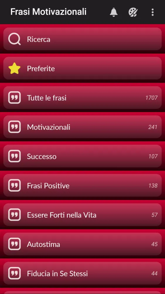 Capturas de tela do Frasi Motivazionali