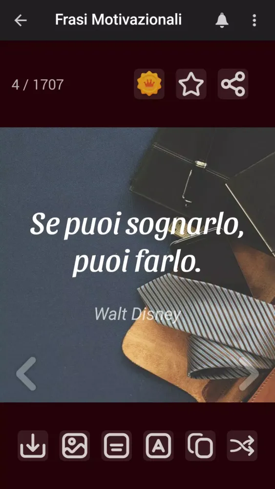 Capturas de tela do Frasi Motivazionali