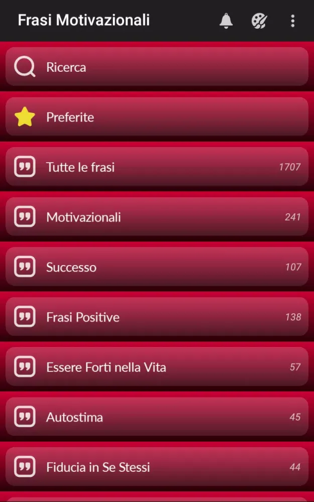 Capturas de tela do Frasi Motivazionali