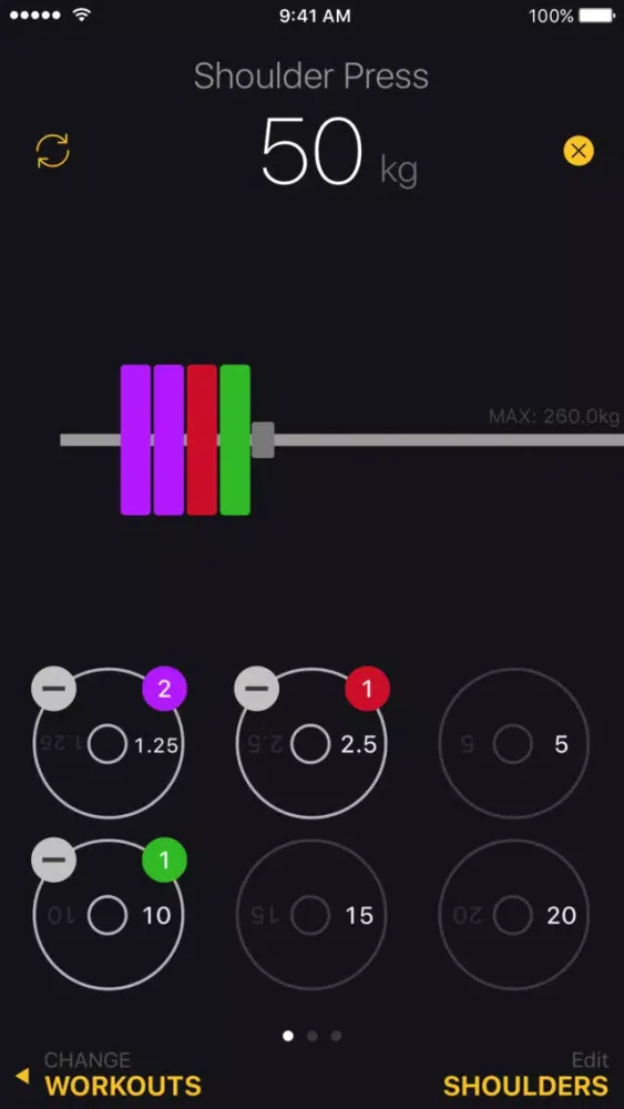 Weighter - Gym Plates Weight Calculator Screenshots