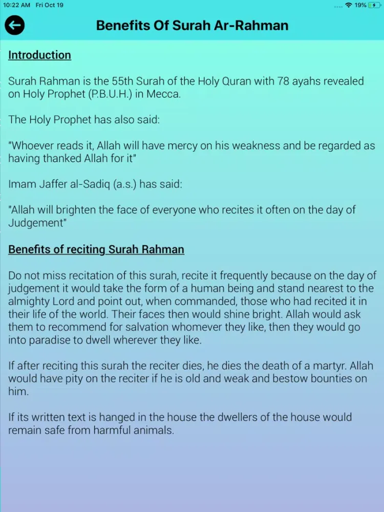 5 Surah - Punj Surah iPad  Ekran Görüntüleri