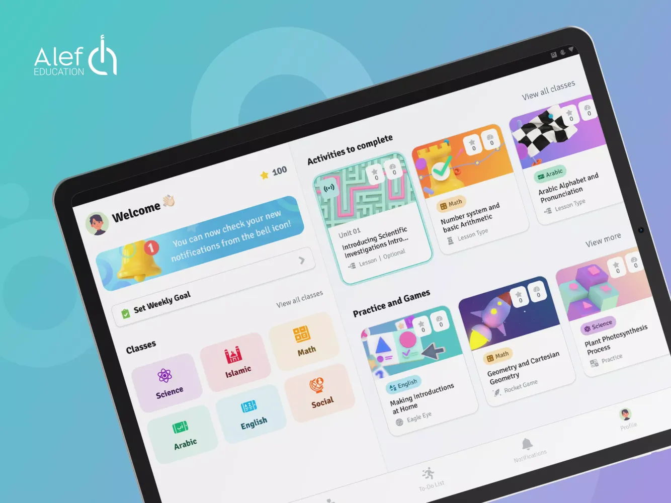 Alef Student Screenshots