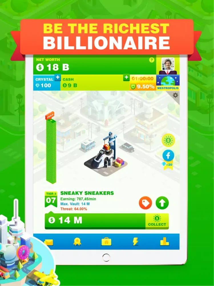 Capturas de pantalla de Billionaire 2: Money Tycoon iPad 