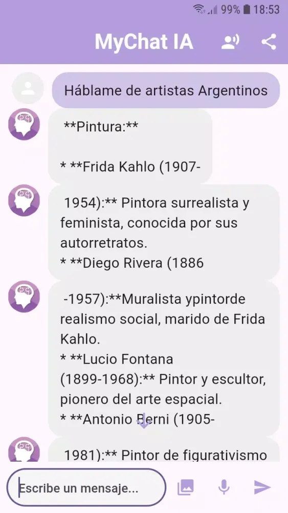 MyChat IA Screenshots