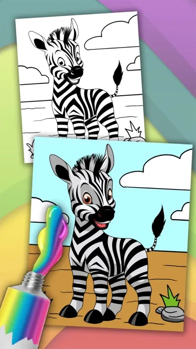 Tangkapan layar Animals magic coloring pages