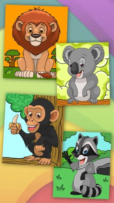 Tangkapan layar Animals magic coloring pages