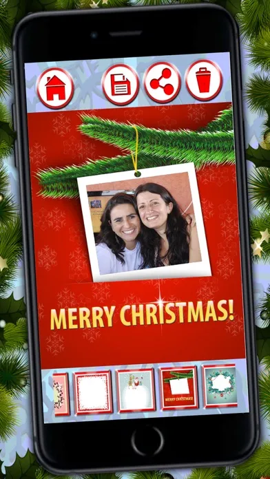 Tangkapan skrin Christmas frames – Create customized xmas greetings to wish Merry Christmas