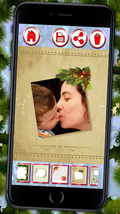 Tangkapan skrin Christmas frames – Create customized xmas greetings to wish Merry Christmas