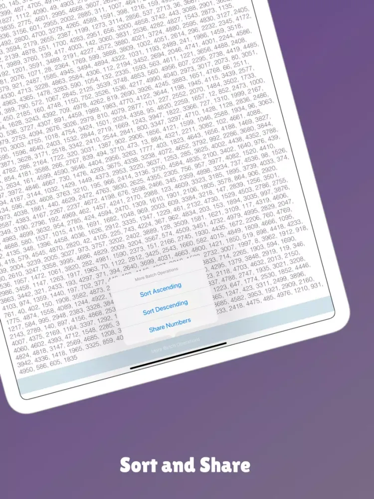 Screenshot di Fast Random Number Generator iPad