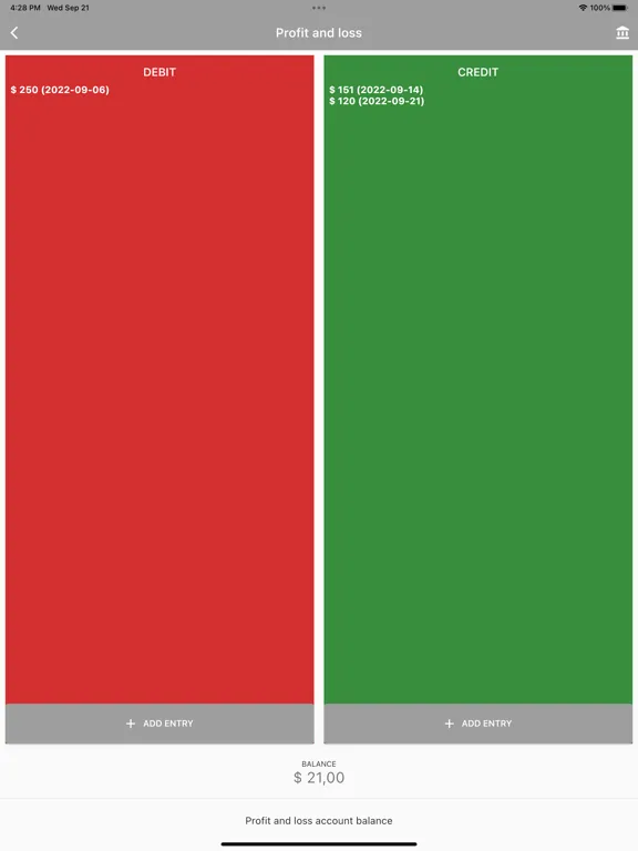 Account Balance T iPad Screenshots