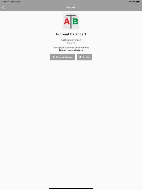 Account Balance T iPad Screenshots