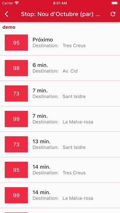 Ảnh chụp màn hình của Espera Bus Valencia