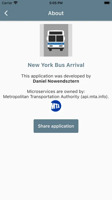 Tangkapan layar NY Bus Arrival