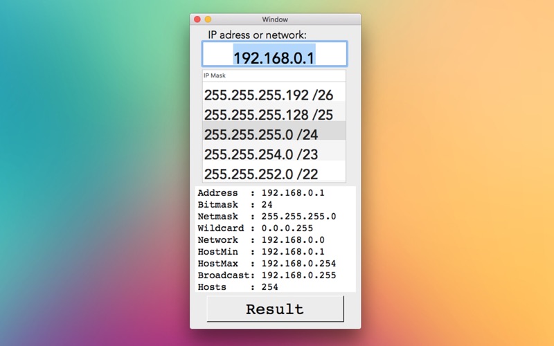 IP-Calc - calculator of network address Screenshots